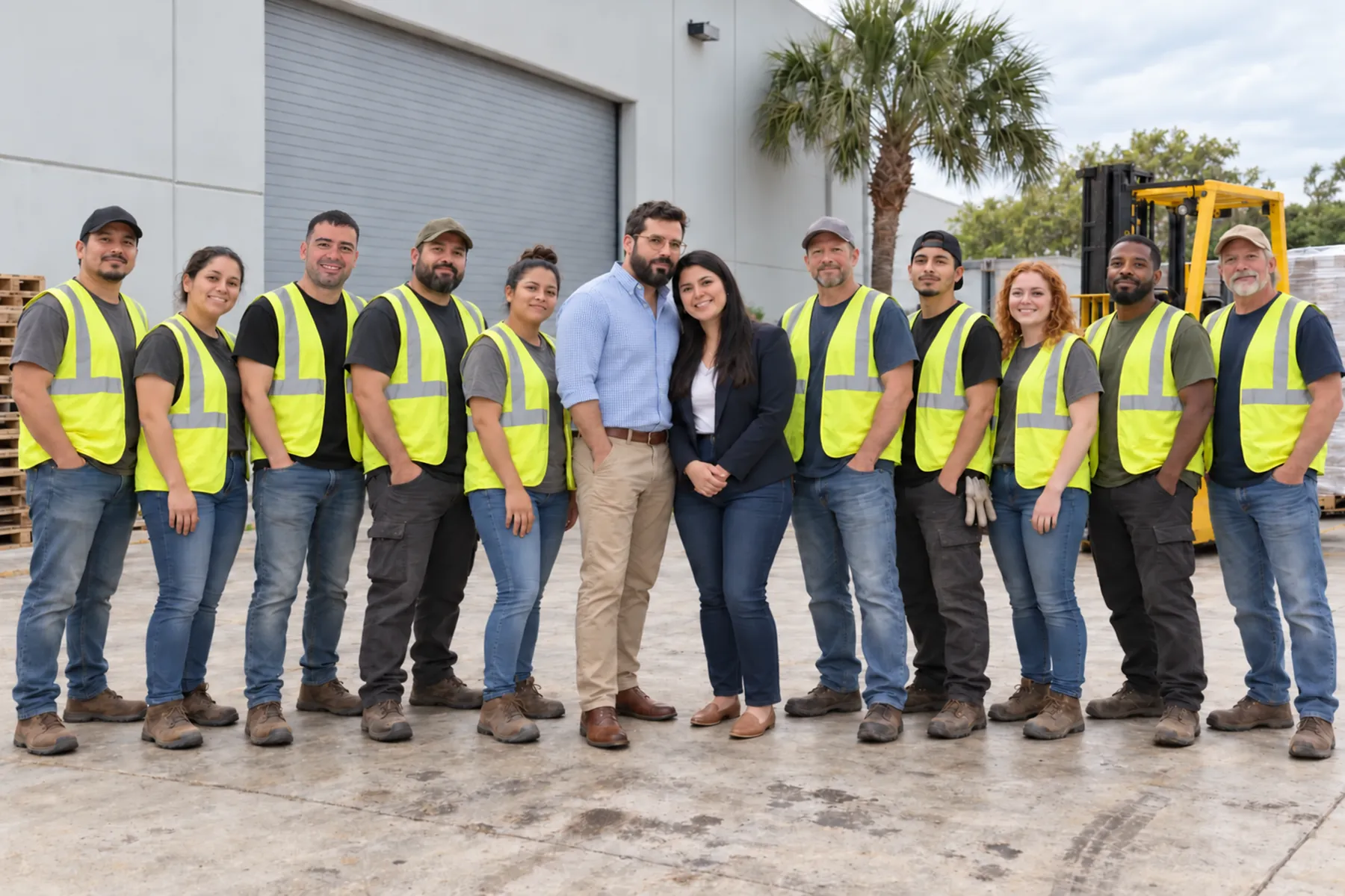 El equipo de North Atlas frente a la bodega